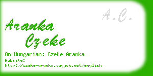 aranka czeke business card